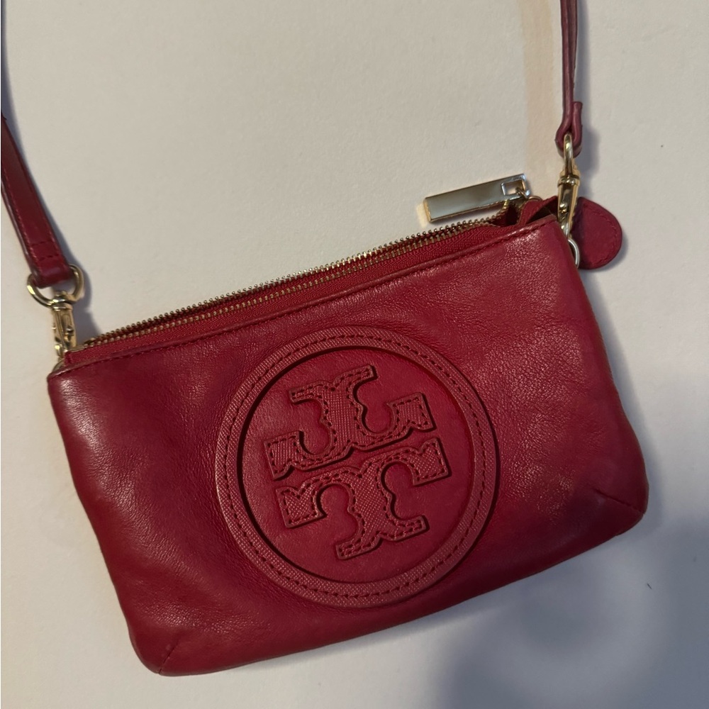 Tory Burch Red Leather Crossbody Bag